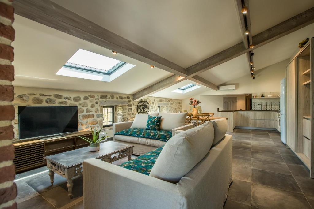 Posezení v ubytování Domaine le C4