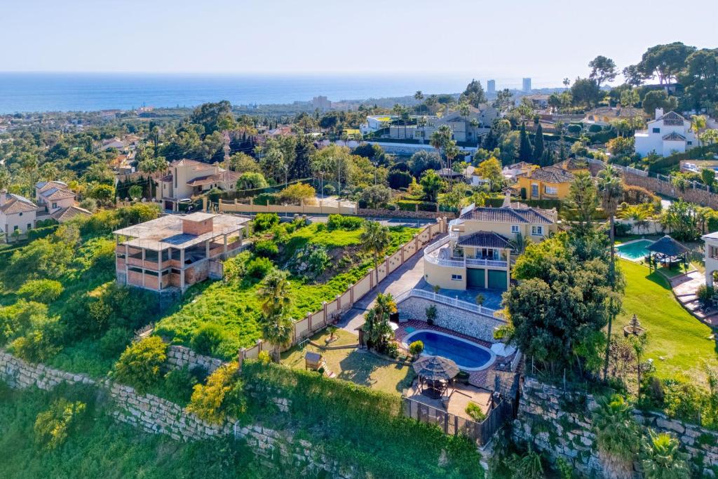 an aerial view of a mansion with a large yard at Luxury Villa - Casa Bosqueverde in Marbella