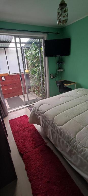 Postel nebo postele na pokoji v ubytování Cabaña YaPide, 2 Dormitorios, Centrica