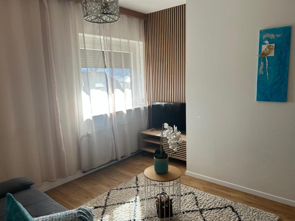 Telewizja i/lub zestaw kina domowego w obiekcie Warmbad Apartments