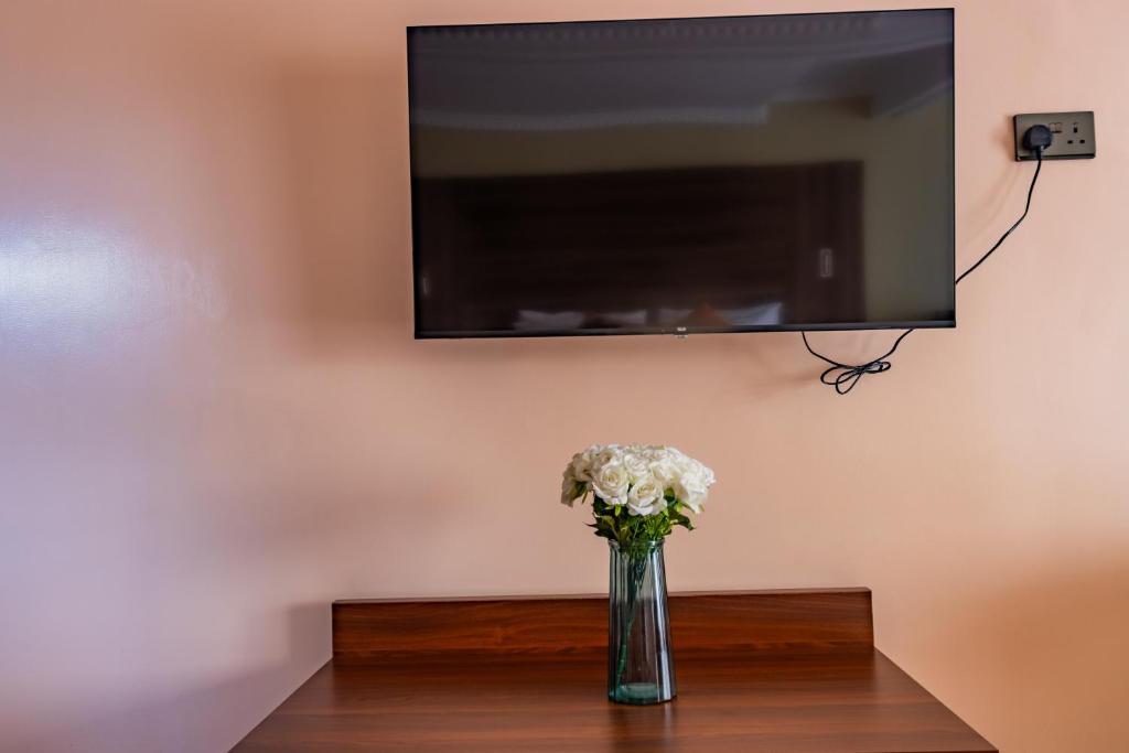 TV a/nebo společenská místnost v ubytování Karen Plains Hotel Nairobi