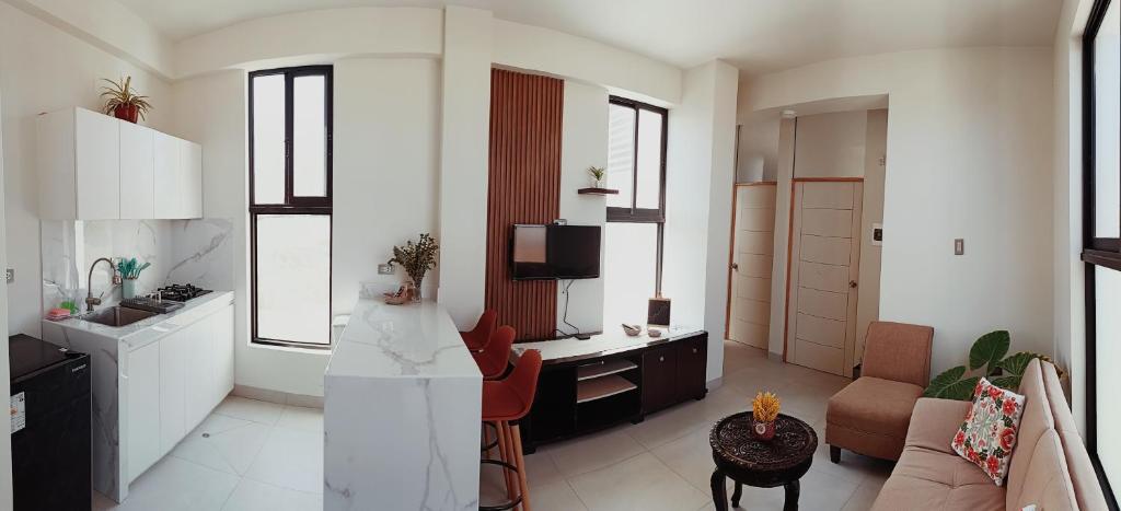 Apartamento de playa y piscina, Mejia