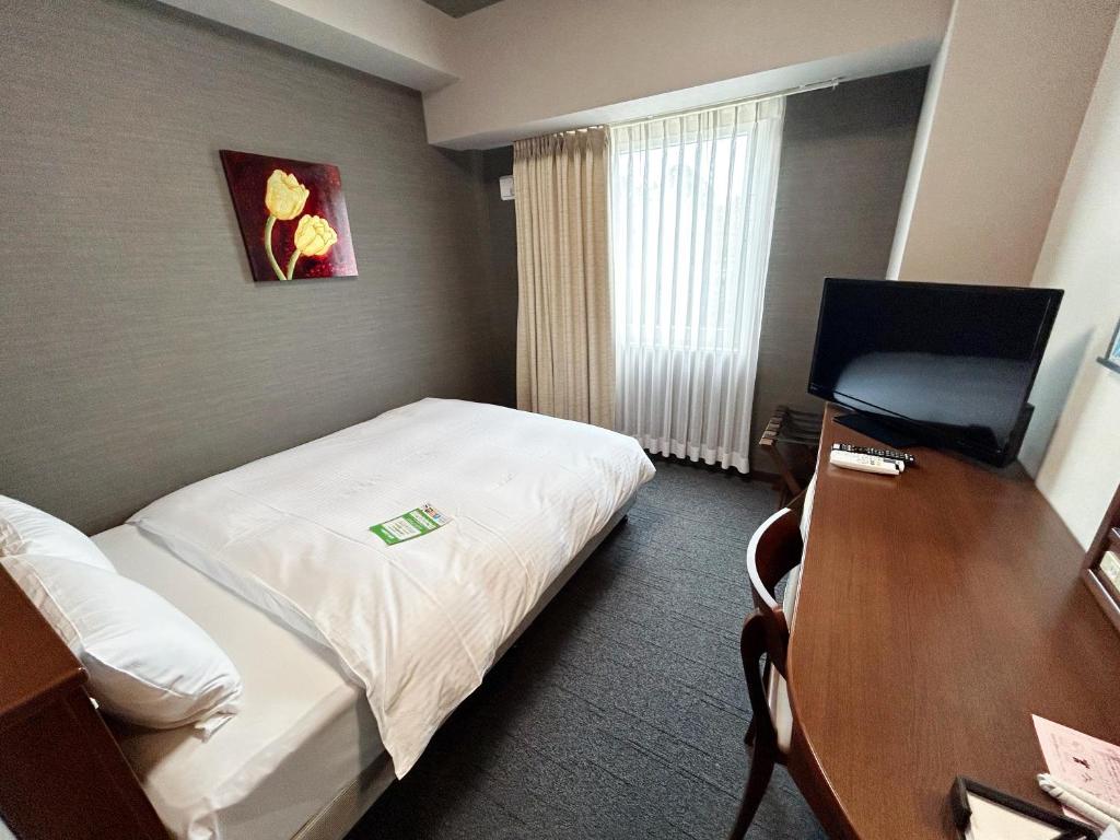 TV a/nebo společenská místnost v ubytování Hotel Route-Inn Iwata Inter