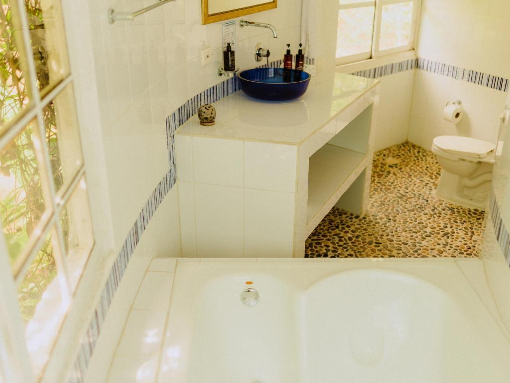 Koupelna v ubytování Hotel Kalma