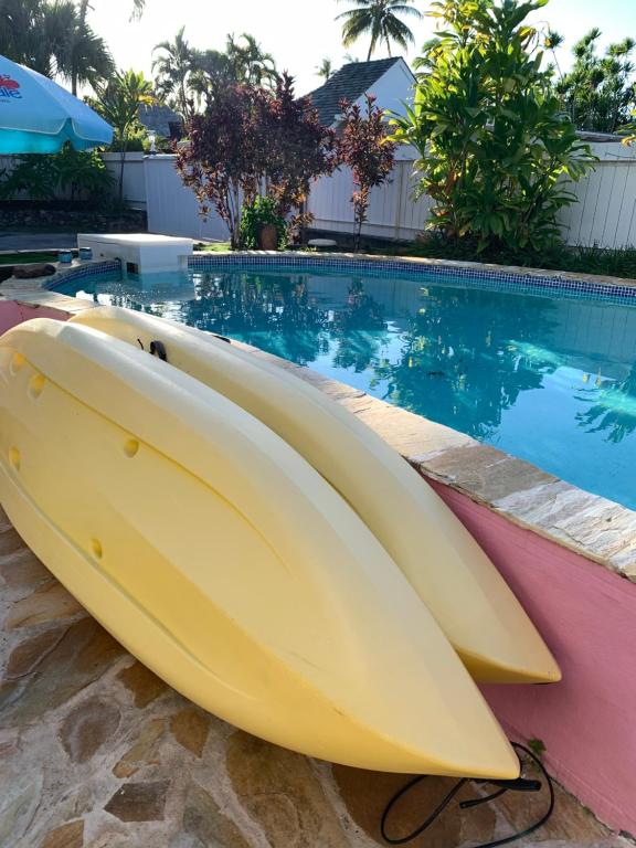 Der Swimmingpool an oder in der Nähe von FARE TEMANEA