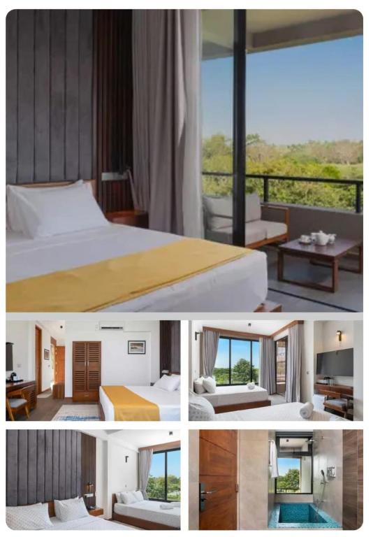 Postel nebo postele na pokoji v ubytování Thimbiri Wewa Resort Wilpattu