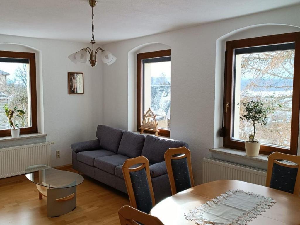 Χώρος καθιστικού στο Ferienwohnung Boden