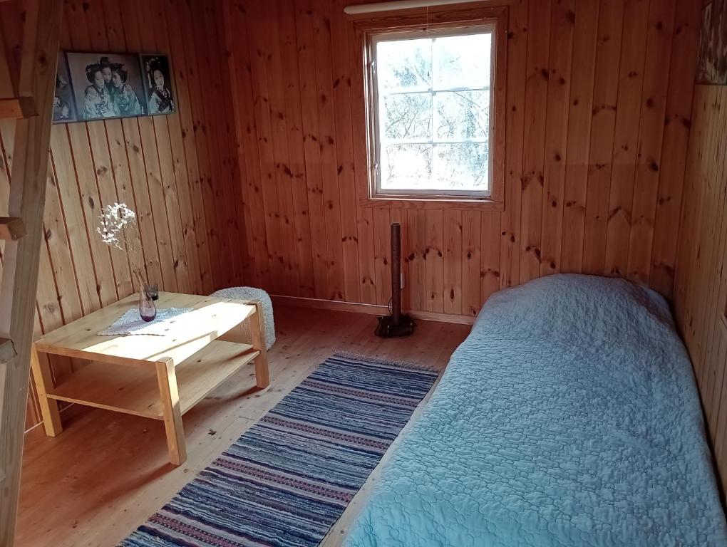 Postel nebo postele na pokoji v ubytování Alva Stugby Gotland