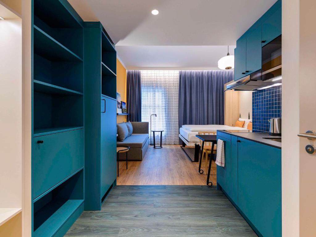 Kuchyň nebo kuchyňský kout v ubytování Aparthotel Adagio Access Kiel