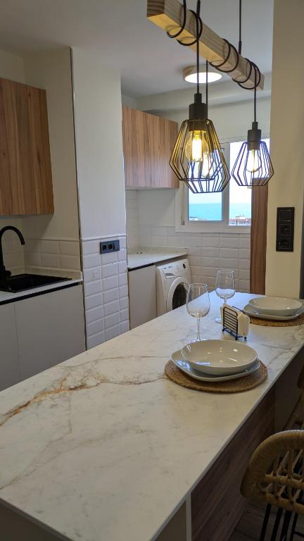 Kuchyňa alebo kuchynka v ubytovaní Apartamento Nuevo al lado de la Playa