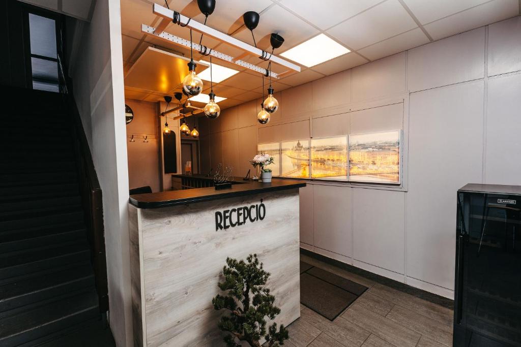 Kuchyň nebo kuchyňský kout v ubytování Hotel Metro