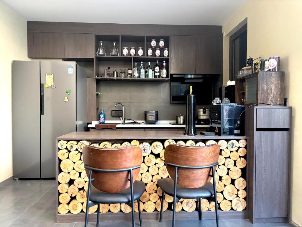 Una cocina o zona de cocina en Luyu Shijian B&B