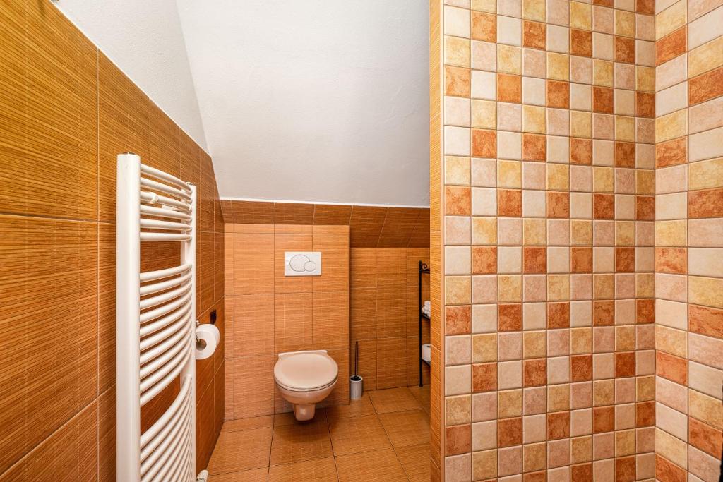 Koupelna v ubytování Penzion Kříž