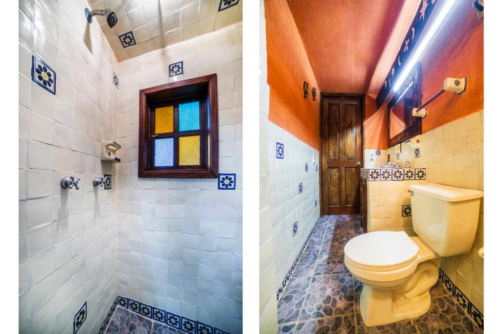 Koupelna v ubytování OYO Hotel El Mineral, Tlalpujahua