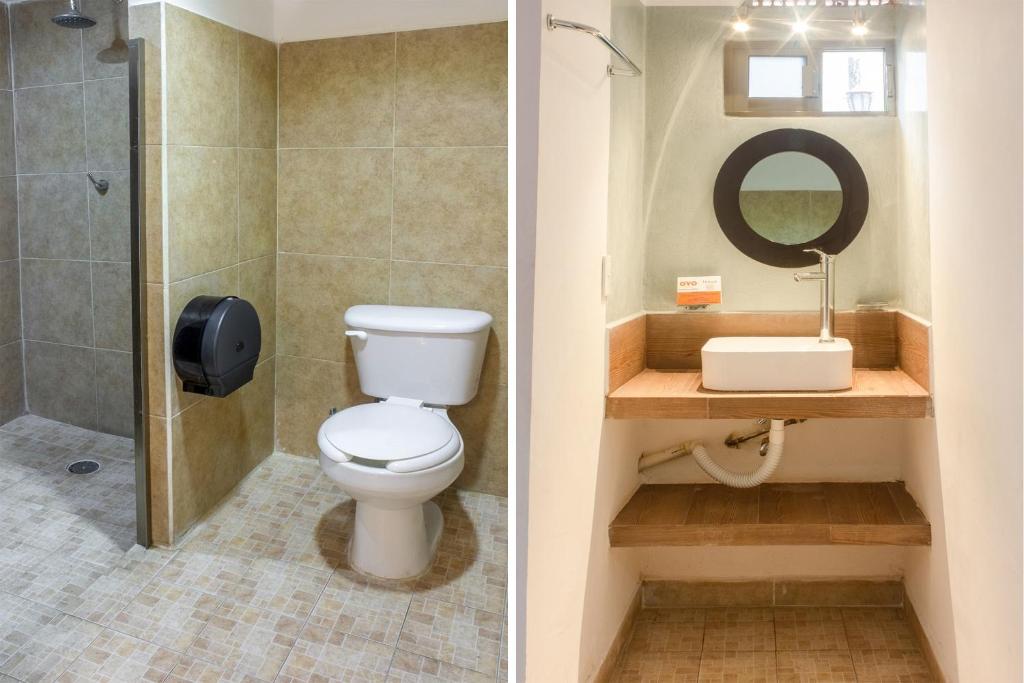 Koupelna v ubytování OYO Hotel Gandag