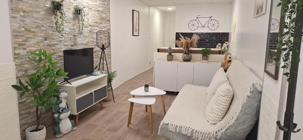 TV a/nebo společenská místnost v ubytování Chez Nous