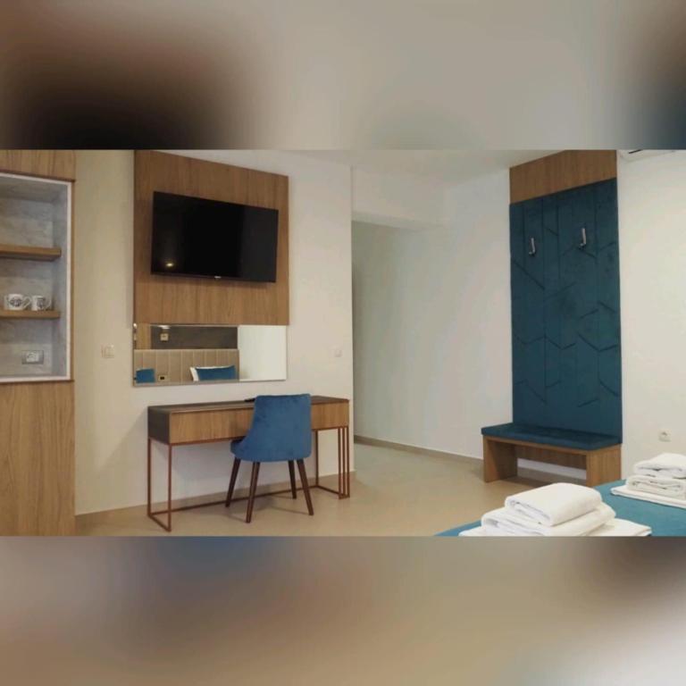 Kuchyň nebo kuchyňský kout v ubytování Urban apartments Sutomore