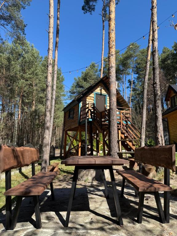 Zdjęcie z galerii obiektu Domek w lesie nad zalewem w mieście Chańcza