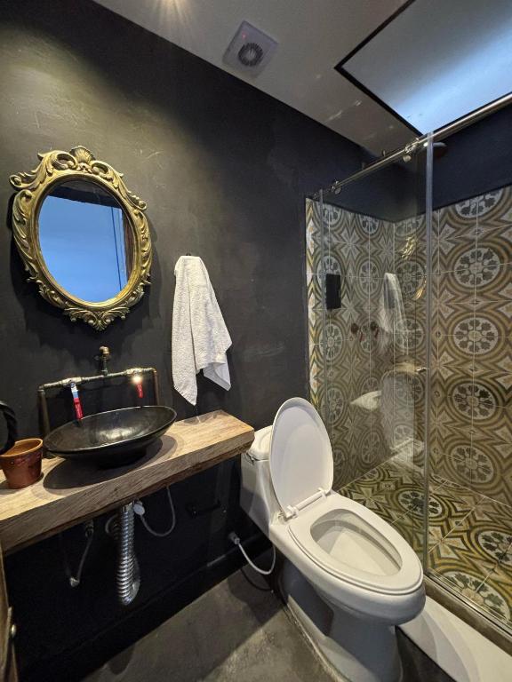 Koupelna v ubytování Hotel Quinta Bolivar