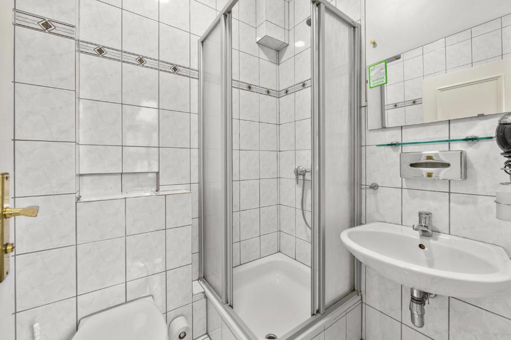 Koupelna v ubytování Hotel Friedrichstadt
