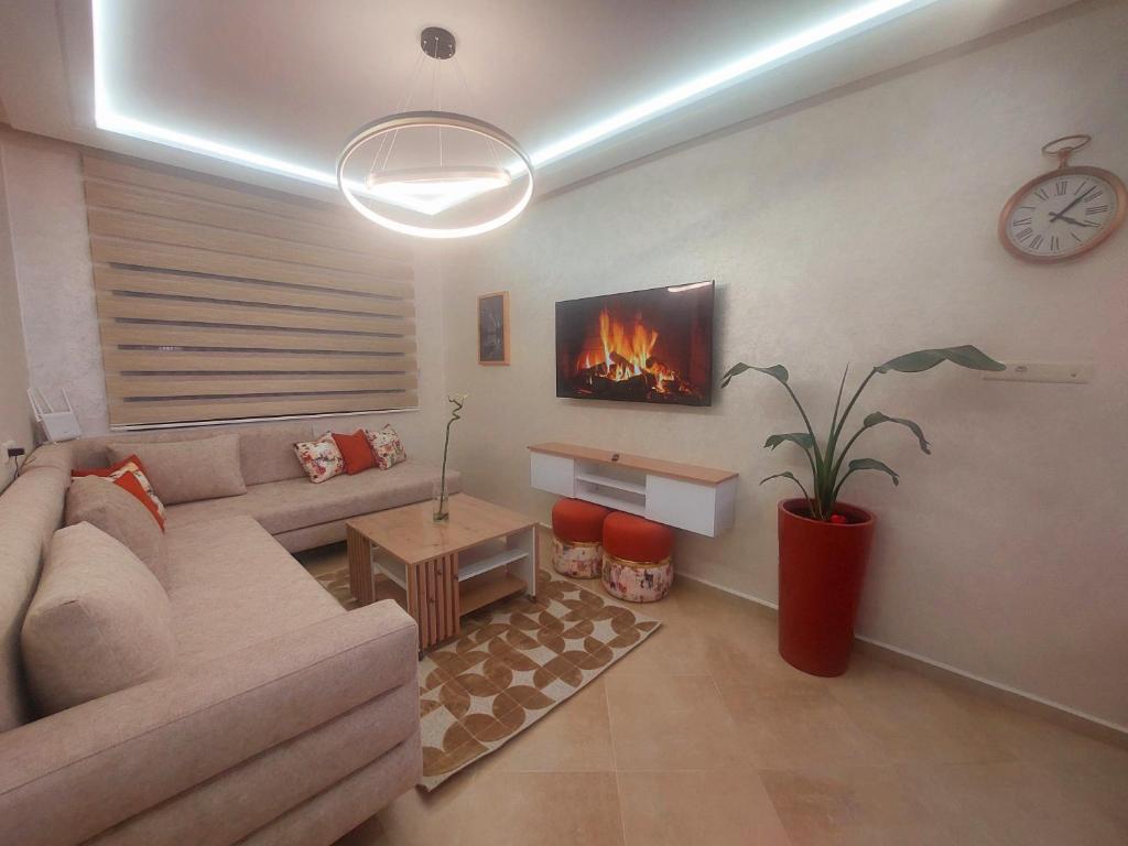 Posezení v ubytování Safari Stay Appart front mer avec piscine