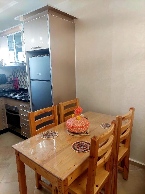 Kuchyň nebo kuchyňský kout v ubytování Safari Stay Appart front mer avec piscine