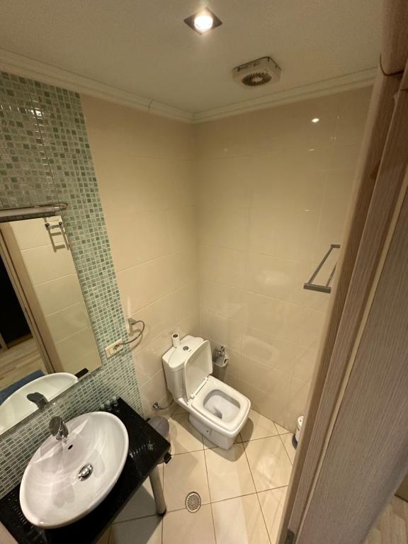 Koupelna v ubytování Hotel Shehu