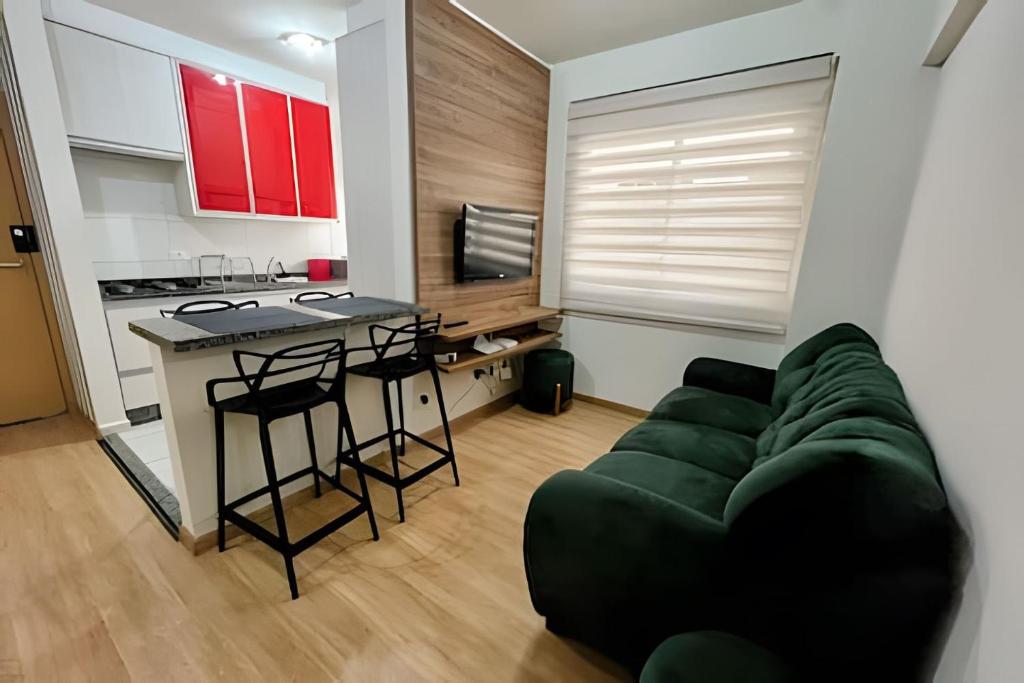 Nhà bếp/bếp nhỏ tại 2 quartos próximo Prefeitura!