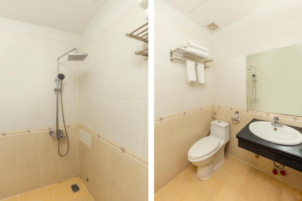 Koupelna v ubytování Super OYO Capital O 387 Bach Duong Hotel