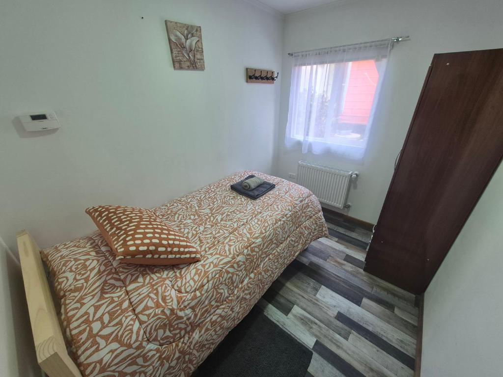 Postel nebo postele na pokoji v ubytování cabaña 8