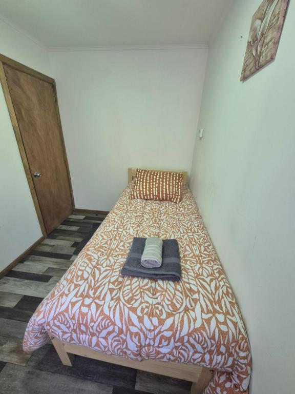 Postel nebo postele na pokoji v ubytování cabaña 8