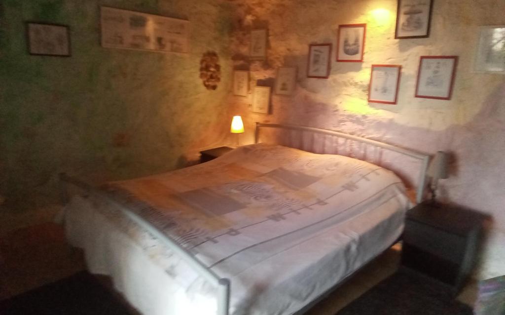 Postel nebo postele na pokoji v ubytování le canard fou