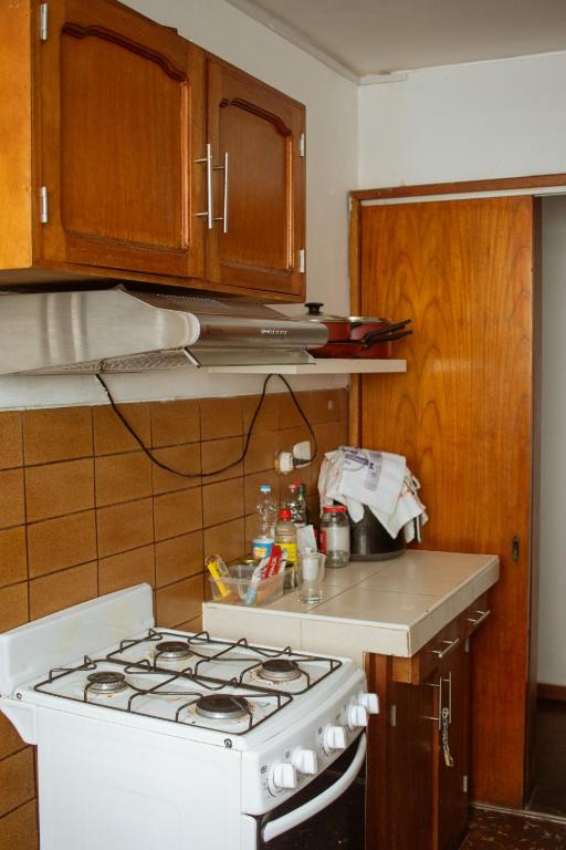 Kuchyň nebo kuchyňský kout v ubytování Temazcal Hostel