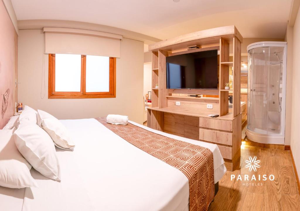 Postel nebo postele na pokoji v ubytování Hoteles Paraiso TRUJILLO