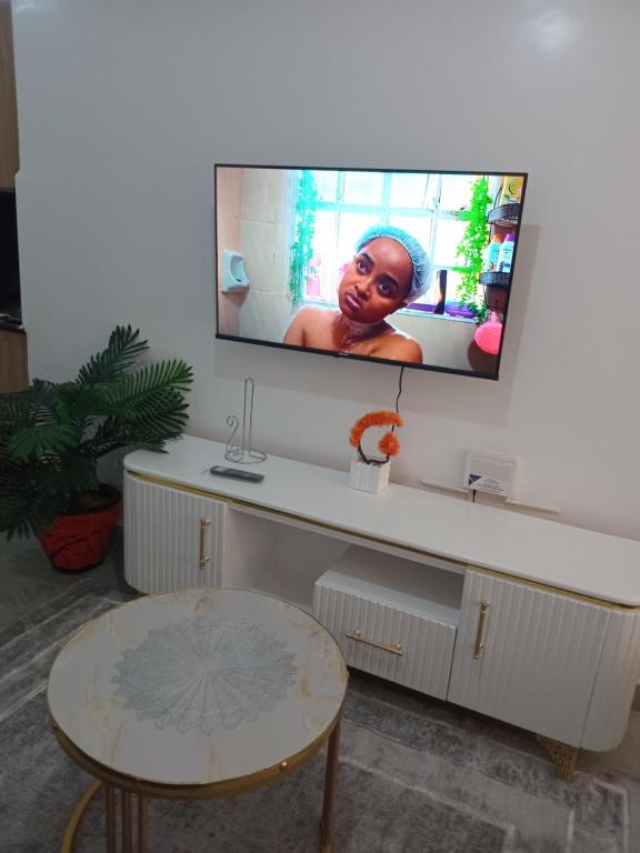 TV a/nebo společenská místnost v ubytování Hidden heaven studio fedha