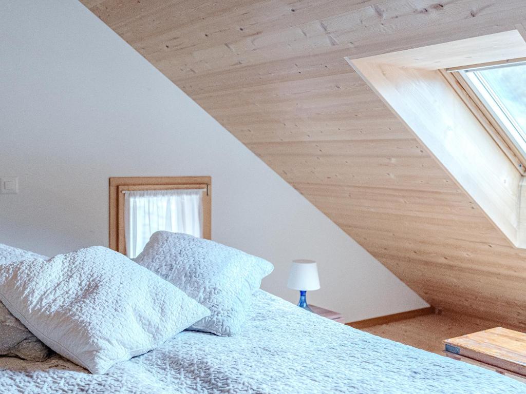 Postel nebo postele na pokoji v ubytování Mys Chalet