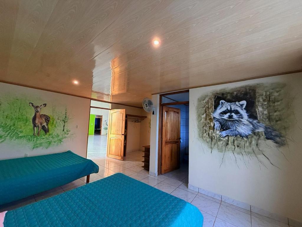 Postel nebo postele na pokoji v ubytování La Tigra Mountain House