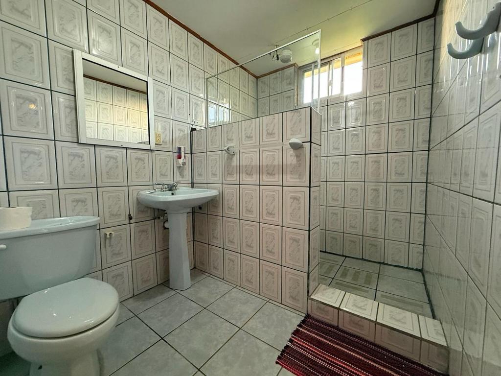 Koupelna v ubytování La Tigra Mountain House