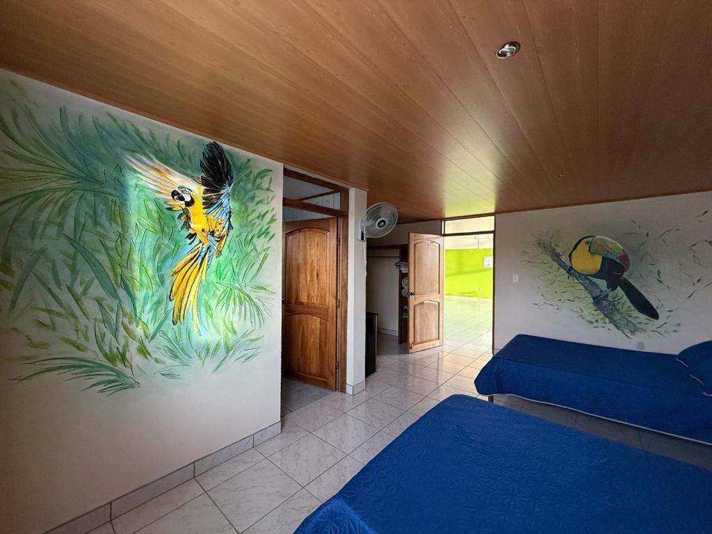 Postel nebo postele na pokoji v ubytování La Tigra Mountain House