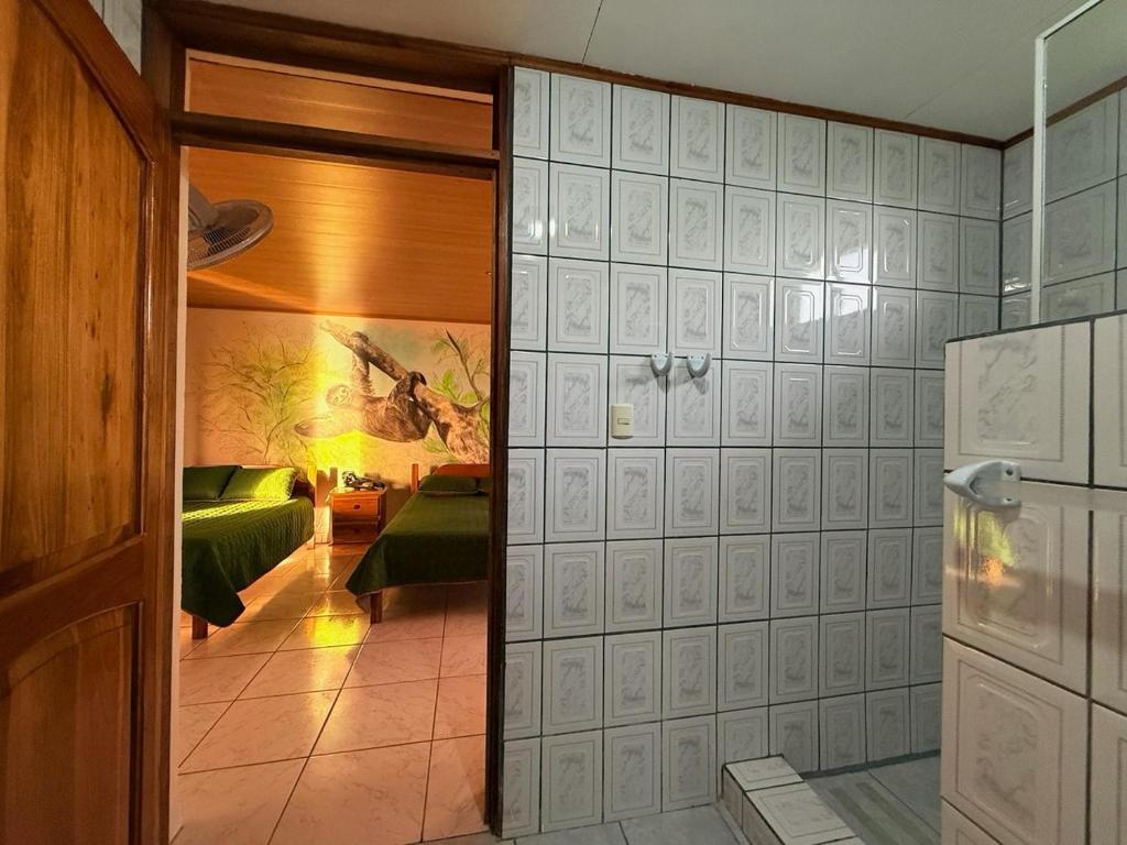 Koupelna v ubytování La Tigra Mountain House