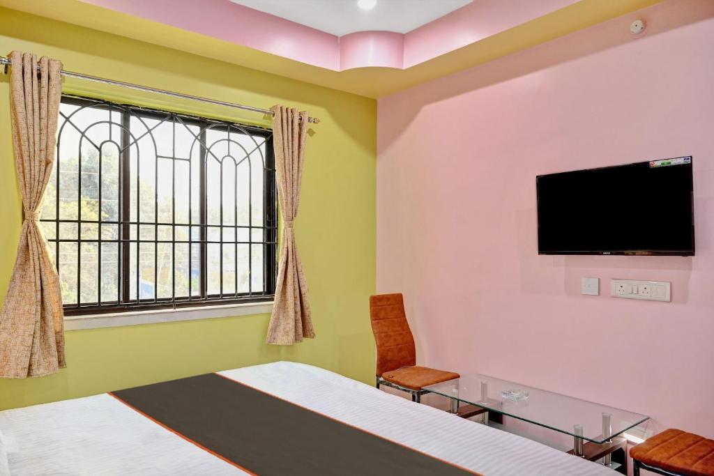 TV a/nebo společenská místnost v ubytování Hotel O Mahal