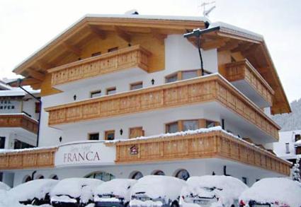Garni Franca b&b v zimě