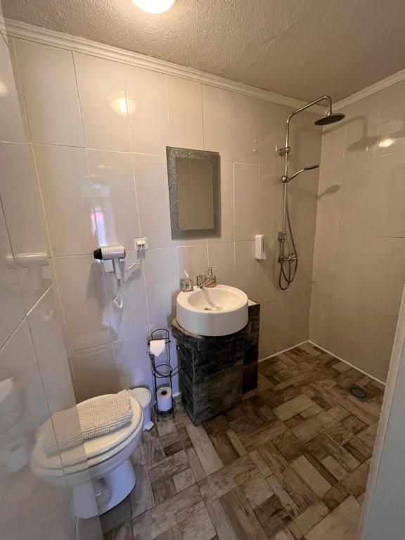 Koupelna v ubytování Panda Rooms