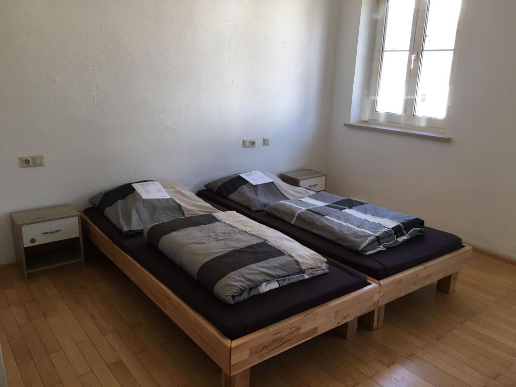 Postel nebo postele na pokoji v ubytování zum Handwerker Glück Boschhorn