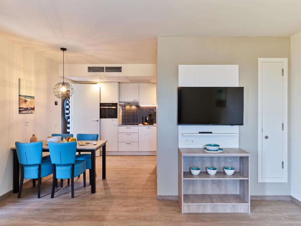 Kuchyň nebo kuchyňský kout v ubytování Holiday Suites Zeebrugge