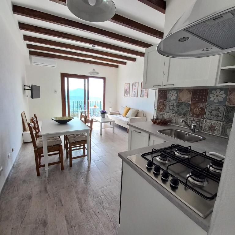 Kuchyň nebo kuchyňský kout v ubytování WindwoW - Your flat in Baunei