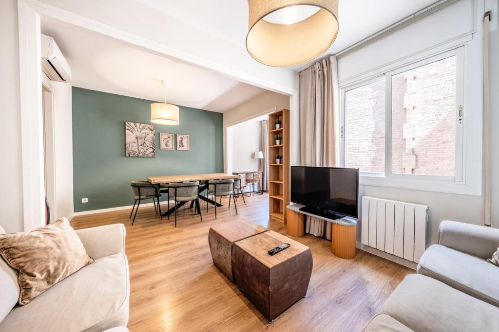 Posezení v ubytování AinB Barcelona Sants Apartments