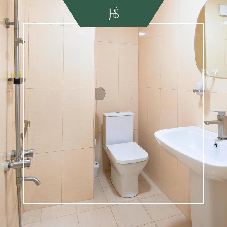 Koupelna v ubytování Hotel Serenity