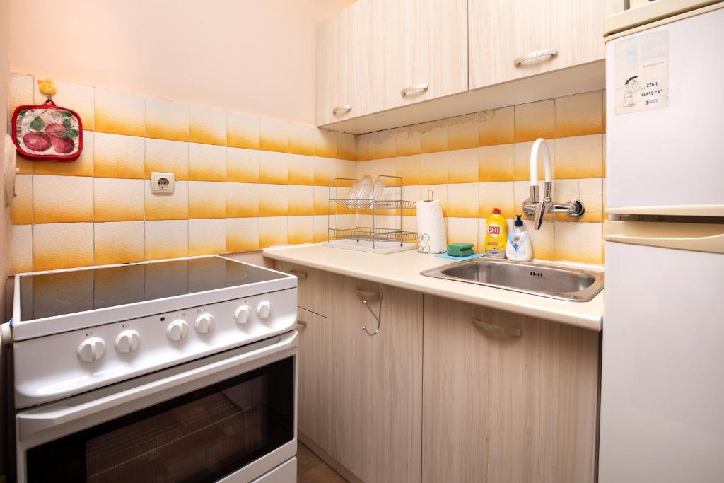 Kuchyň nebo kuchyňský kout v ubytování 1-Bedroom Flat with Balcony in Plovdiv by Flat Mаnager