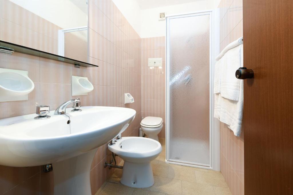 Koupelna v ubytování Hotel Bellavista